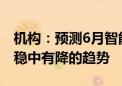 机构：预测6月智能手机面板整体价格将呈现稳中有降的趋势