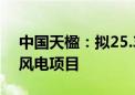 中国天楹：拟25.3亿元投建东丰县西部上网风电项目