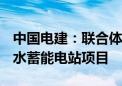 中国电建：联合体中标53.06亿元湖南辰溪抽水蓄能电站项目