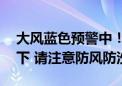 大风蓝色预警中！北京今天白天气温30℃上下 请注意防风防沙