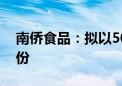 南侨食品：拟以5000万元-8000万元回购股份