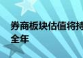 券商板块估值将持续修复 并购重组主线贯穿全年