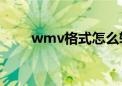 wmv格式怎么转换成mp4（wmv）