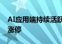 AI应用端持续活跃 湖北广电、华扬联众双双涨停