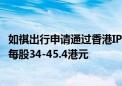 如祺出行申请通过香港IPO发行3000万股 发行价指导区间为每股34-45.4港元