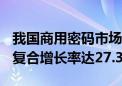 我国商用密码市场规模有望超过2000亿元 年复合增长率达27.35%