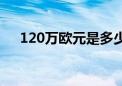 120万欧元是多少人民币（120万欧元）