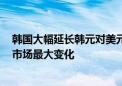 韩国大幅延长韩元对美元交易时间 是自1998年来韩国外汇市场最大变化