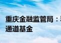 重庆金融监管局：积极争取设立国家级陆海新通道基金