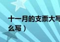 十一月的支票大写怎么写（支票11月大写怎么写）