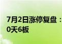 7月2日涨停复盘：三晖电气5连板 税友股份10天6板