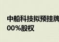 中船科技拟预挂牌转让全资子公司中船华海100%股权