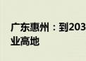 广东惠州：到2035年建成世界一流的石化产业高地