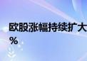 欧股涨幅持续扩大 欧洲斯托克50指数涨1.26%