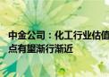 中金公司：化工行业估值和盈利均处于低位 预计行业周期拐点有望渐行渐近