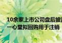 10余家上市公司盘后披露回购或增持计划公告 辽港股份和一心堂拟回购用于注销