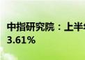 中指研究院：上半年百城二手房价格累计下跌3.61%