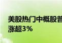 美股热门中概股普涨 纳斯达克中国金龙指数涨超3%