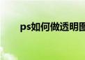 ps如何做透明图（PS怎么做透明图）