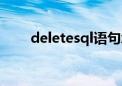 deletesql语句怎么写（deletesql）