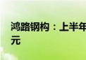 鸿路钢构：上半年新签销售合同约143.56亿元