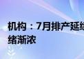 机构：7月排产延续收缩态势 硅片酿价反弹情绪渐浓