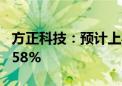 方正科技：预计上半年净利同比增长164%-258%