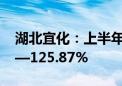 湖北宜化：上半年净利润同比预增102.09%—125.87%