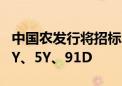 中国农发行将招标发行三期固息金融债 期限3Y、5Y、91D