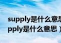 supply是什么意思中文翻译是什么意思（supply是什么意思）