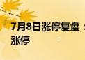 7月8日涨停复盘：凯中精密10天5板 富满微涨停