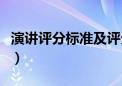 演讲评分标准及评分细则表格（演讲评分标准）