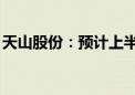 天山股份：预计上半年净亏损29亿元-35亿元