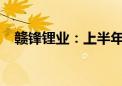 赣锋锂业：上半年预亏7.6亿元-12.5亿元