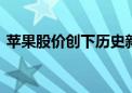 苹果股价创下历史新高 总市值重回美股第一