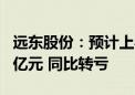 远东股份：预计上半年净亏损8000万元到1.6亿元 同比转亏