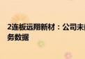 2连板远翔新材：公司未向任何第三方提供2024年半年度财务数据