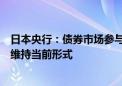 日本央行：债券市场参与者对理想的债券缩减指导意见包括维持当前形式