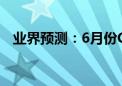 业界预测：6月份CPI同比增速或小幅回升