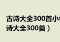 古诗大全300首小学必背古诗四年级（中国古诗大全300首）