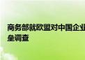 商务部就欧盟对中国企业调查采取相关做法进行贸易投资壁垒调查