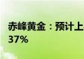 赤峰黄金：预计上半年净利同比增长124%-137%