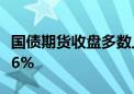 国债期货收盘多数上涨 30年期主力合约涨0.06%