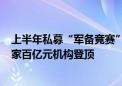 上半年私募“军备竞赛”观察：量化产品备案占比近四成 3家百亿元机构登顶