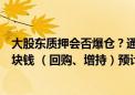 大股东质押会否爆仓？通化东宝：质押成本价大概在六、七块钱 （回购、增持）预计很快实施