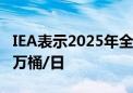 IEA表示2025年全球石油供应增长将达到180万桶/日