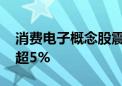 消费电子概念股震荡走低 水晶光电等多股跌超5%