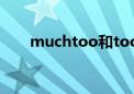 muchtoo和toomuch（toomuch）