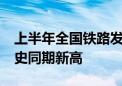 上半年全国铁路发送旅客突破20亿人次 创历史同期新高