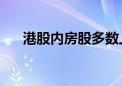 港股内房股多数上涨 世茂集团涨超7%